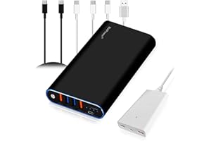 BatPower 98Wh High Power Delivery Laptop USB C Power Bank Compatible with MacBook Pro Air USB-C Laptop Portable Charger External Battery & Slim 120W PD USB-C Adapter, USB Fast Charge tablet smartphone