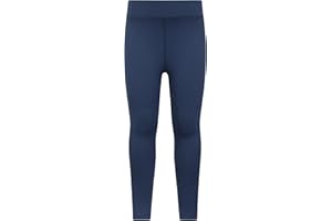 Mountain Warehouse Flick Flack Soft Touch Kids Leggings - Full Length Tights, Mid Rise Childrens Pants, Sweat Wicking Bottoms - for Gym, Yoga, Dance, Running