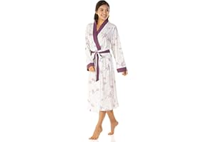 LADY OLGA Ladies Luxury Jersey Polycotton Long Dressing Gown UK 10-24