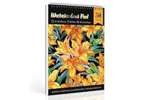 Watercolour Paper Januts A4 Sketchbook with 30 Sheets Water Colour Art Pad Drawing Pad for Painting Drawing Art Book Watercolor Sketchbook for Artists Students Kids Teens Adults