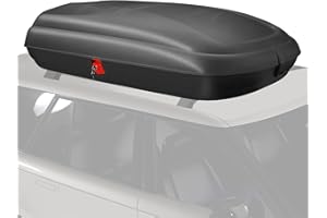 COSTWAY 400L Dachbox Auto, Dachkoffer abschließbar mit Zentralverriegelung, Schlüsseln & Gurten, Gepäckbox wasserdicht, Dachgepäckträger XXL für Autos, Vans, SUVs, Schwarz (400 Liter)