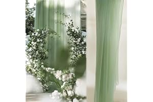 DUORIES 10 m x 160 cm Tissu en tulle souple, tissus en tulle à coudre, tissu en maille décoratif drapé pour guirlande de mariage, arc de mariage, décoration libre, arc de porte, cérémonie, décoration de fête