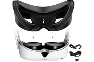 QSMYUYE VR Facial Bracket Face Bracket Face Cover do Pico 4, wymienne wkładki vr Accessories, Pico 4 akcesoria z osłoną Pico 4 Face Cover, wymienną gąbką skórzaną, silikonowe noski do cieniowania