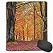 Produktbild Mouse Mat Stitched Edges, Fall Forest With Shady Deciduous Trees And Faded Leaf Magic Woodland Picture,Gaming Mouse Pad Non-Slip Rubber Base