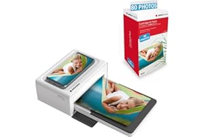 AGFAPHOTO AGFA Zestaw zdjęć Realipix Moments Drukarka + Wkłady i papier 80 dodatkowych zdjęć - Druk fotograficzny Bluetooth 10x15 cm Apple i Android Smartfon, 4Pass sublimacja termiczna - Biały