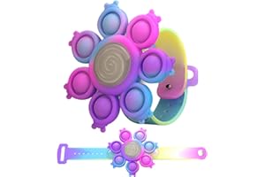 Sichy Pop Bracelet it Fidget Toys Pack, Stress Relief and Anti-Anxiety Silicone Wristband Fidget Bracelet Birtyday Party Gifts, Wearable Decompression Wristband Fidgets Sensory Toys for Girls Boys