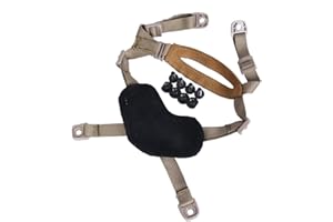 DONGKER AILOVA Tactique Sangle de Suspension pour Casque, X-Nape Sangle de 4 Points Réglable Casque d'Accessoires pour ACH/Mich/Casque