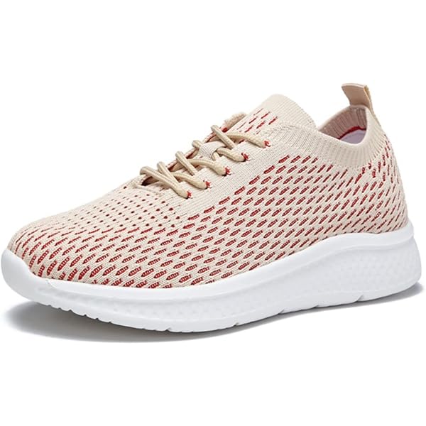 Flysocks Women's Slip-On Sneakers - Breathable Mesh Walking Shoes, C-Beige Color, Size 7.5 - View #10