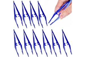 WOLFWAY pinzette in plastica, pinze usa e getta per medicina, artigianato, medicazione, garza, laboratorio, scuola, scienze elementari