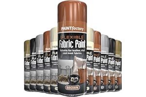 AlezyB - 1 x Flexible Fabric Brown 200ml, Spray Paint Leather Vinyl Textile Clothes Fast Drying