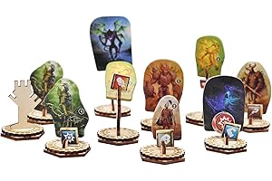 Viipha Monster Standes und Flying Stand Bases mit Gesundheitstracker und Status Token Slots 30 Stück Holz Upgrade Zubehör für Gloomhaven und Frosthaven