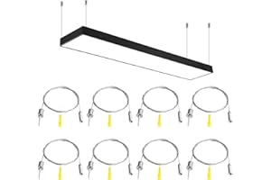 JABNOW 8 Pezzi 1,5mm*2m Cavo Acciaio, Cavetto Acciaio, Regolabile Cavo Supporto Soffitto Acciaio, Fune Regolabile Per Appendere Kit Fune in Acciaio per Lampadario, Linea Vestiti, Corda Tende