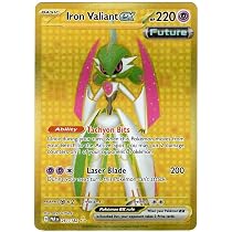 iron valiant pokemon cards - Carte unique ex 261/182 - Paradox Rift - Hyper rare - Feuille d'or - Carte collectionner unisex - 1 pice - Lutte - 2022 Gift Box Spider-Man How Much Are Gold Gold Star Cards:Charizard