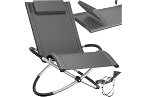 tectake® Chaise Longue Pliante Bain de Soleil Jardin Exterieur Confortable & Peu encombrant, Cadre en Acier & Aluminium Chaise longue Transat de plage Relax Jardin Camping Salon de jardin exterieur