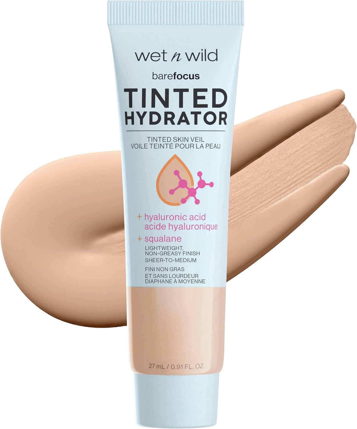 Wet n Wild Bare Focus Tinted Hydrator-Light Moisturiser for Glowing Skin, Buildable Sheer-to-Medium Coverage, Semi-Matte Fini