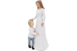 ACTLATI Mother and Son Figurines Mother and Son Sculptures You Will Always Have Me Hand-Painted Figure Statue, Gift for Mom From Son A Gift to Celebrate Mother's Day, Mother's Birthday