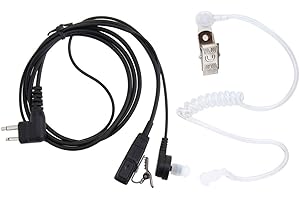 Qiuyan Black Security Guard 2 Pin Air Tube SIA Covert Security Earpiece Headset PTT for Motorola Radio PTT CP040 GP300