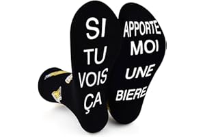 cheap4uk Chaussettes Fantaisie Cadeau Noel Homme Femme Original Anniversaire Chaussettes Rigolotes Drole Humour Homme Femme Chaussette Cadeau