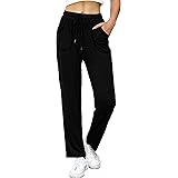 iClosam Pantaloni Sportivi Donna in Cotone Larghi Pantaloni da Tuta Donna con Tasche e Coulisse Regolabile Pantaloni Donna pe