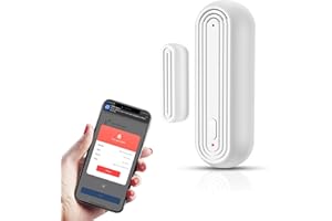 Chatthen alarmas para casa, Sensor Puerta wifi, Tuya Inteligente con Sistema de Alarma de domotica para el hogar de App de notificación Gratuita, Compatible con Alexa/Google Home, 90dB