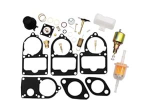 Dokili Vergaser Reparatursatz kit für vw solex Brosol Bocar EMPI 28 30 34 PICT-3 Mit Float & 12V Ventilsolenoid abschneiden