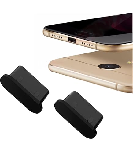 USB-C Staubschutz Set Für IPhone 15/16 – 20 Stecker, 6 Lautsprecherabdeckungen, Reinigungsbürste, Schwarz
