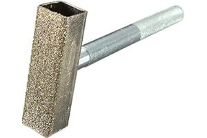 TOOLOFLIFE 45 * 100mm Heavy Duty Handheld T-Shaped Diamond Grinding Wheel Dresser Diamond Wheel Dresser Head Grinding Disc Wheel Stone Dresser Tool Dressing Bench Grinder,Non-Slip Grip Handle, Rectangular Tip