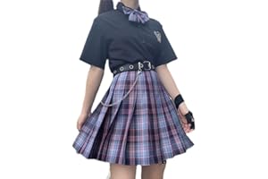 Osheoiso Femme Anime Pull Imprimé Sweat Shirts Pullover Top Sweater Skieur Filles Jupe école de Tennis Anime Mini Jupe Plissée Uniforme Anime