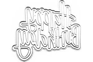 SHUBEIEUMI Alles Gute zum Geburtstag Stanzmaschine Stanzschablone, Scrapbooking Prägeschablonen Stanzformen Schablonen Für Scrapbooking