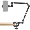 NEEWER Basics 55cm Support de Bureau avec Bras Articulé Magic Arm, Pince Ultra-Puissante, Stand pour Téléphone et Adaptateur 1/4'' vers 3/8'', Boom Arm pour Microphone à Fixation Suspendue, UA061