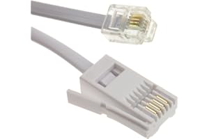 RGB Networks Ltd BT Modem extension cable wire lead BT Male to RJ11 Male ROLLOVER SPEC!. Check Compatibility.UK BT Type connector RoHS Compliant Home Office Work (5M-16.4 Feet)