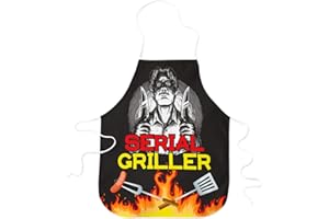 STAMPATEK Grembiule Divertente Barbecue Serial Griller Cucina Grigliare Grembiuli idea Regalo BBQ