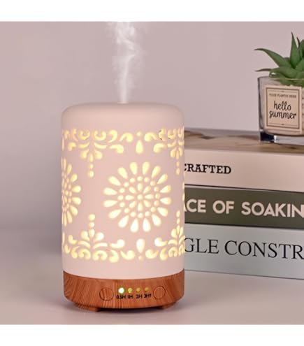 Diffusore di aromi BOT B5 DO – legno marrone chiaro 400 ml – profumo per ambiente, umidificatore, diffusore di oli essenziali, deodorante intelligente per ambienti domestici, diffusore di oli