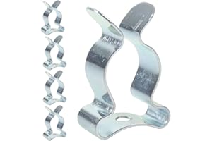 Merriway BH01980 Werkzeug-Clip 32 mm, Glänzend verzinkt / Weiß, 5 Stück
