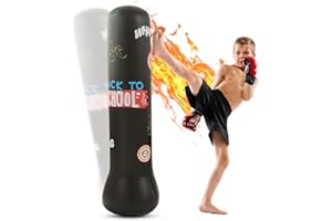 FEMONGY boxsack Kinder 150 cm boxsack stehend, Kinder boxsack, boxsack stehend Kinder zum Üben von Karate, Taekwondo, MMA und zur Linderung von Pent-Up-Energie bei Kindern