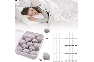 MQUPIN Lot de 16 Clips de Fixation Ronds pour Housse de Couette, Motif Champignon avec Boutons, pour Housse de Couette de Chambre à Coucher (Gris)