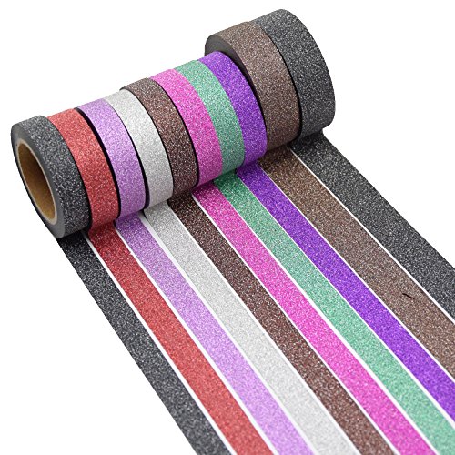 K-LIMIT 10er Set Washi Tape Dekoband Masking Tape Klebeband Washitape Scrapbooking DIY Geschenkidee 9668