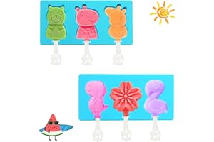 JIASHA 2 Stück Eisformen Eis am Stiel,Eis am stiel Formen,Eisformen Silikon,Silikon Eisförmchen,Popsicle Formen,Eisform Eis am Stiel,Ice cream Mold,Eisformen Kinder BPA frei,für Kinder Erwachsene