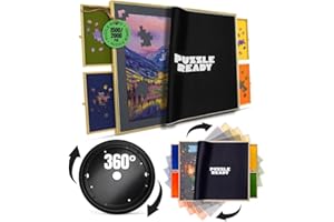 Puzzle Ready Jigsaw Board with Colourful Drawers & Cover Mat - 37" x 28" Wooden Board for 1500 to 2000 Pieces - Portable Jigsaw Organiser for Adults & Children - Puzzle Mat & Table - Wooden Toy