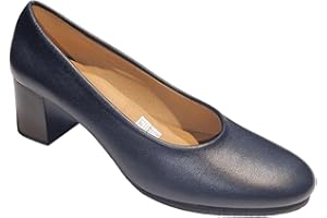 ARIADNA SÁNCHEZ Zapatos de Salón para Mujer Cómodos 24 Horas, Zapatos de Piel Fabricación Propia Hecho en España, Tacón Bajo y Ancho, Calidad y Estilo Clásico, para Azafatas y Profesionales