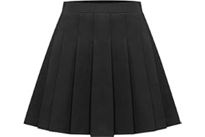 Adigau Enfant Fille Jupe Ecolière Plissé Jupe-Short Intégré Uniforme Scolaire Jupe Fille Patineuse Tennis Printemps Automne Hiver 4-13 Ans