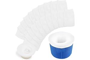 CHONGQILAO Chaussettes de Skimmer de Piscine, 20 Pièces Chaussette Filtre Piscine Filtre Skimmer Piscine Nylon Élastique Réutilisable Pool Skimmer Socks pour Peuvent Emprisonner Pollen, Feuilles, Cheveux