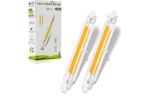 DVNOUA Lampadina R7S LED 118mm 20W Dimmerabile, Lampadine LED R7S 118mm 20W Equivalenti 200W Lampadine Alogene, R7S LED 118mm Bianco Caldo 3000K 2000LM, Nessun Sfarfallio, Illuminazione Fascio 360°, 2pcs