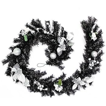 Your Home Online Pre Lit 1.8m Silver Fireplace Christmas Garland Stairs