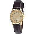 Sonata Women Leather Light Champagne Dial Analog Watch-Nr87018Yl01W, Band Color-Brown