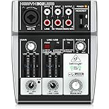 Behringer XENYX 302USB 5-Input Mixer mit XENYX Mic Preamp und eingebautem USB Audio Interface
