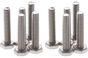 MroMax 1/4-20x1-1/4" UNC Viti a testa esagonale A2-70(304) in acciaio inox completamente filettato, 10 pezzi