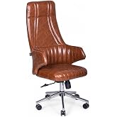 Hunter Brown Leather Executive Chair | No Assembly Required