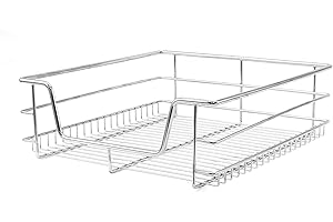 KuKoo 4 x Kitchen Pull Out Soft Close Heavy Duty Baskets, 500mm Wide Cabinet, Slide Out Wire Storage Drawers, Pull-Out Organiser Metal