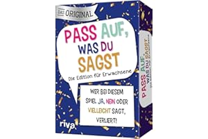 RIVA Pass auf, was du sagst – Die Edition für Erwachsene: Wer bei diesem Spiel »Ja«, »Nein« oder »Vielleicht« sagt, verliert! | Das Original. perfekte Geschenk für alle ab 18 Jahren